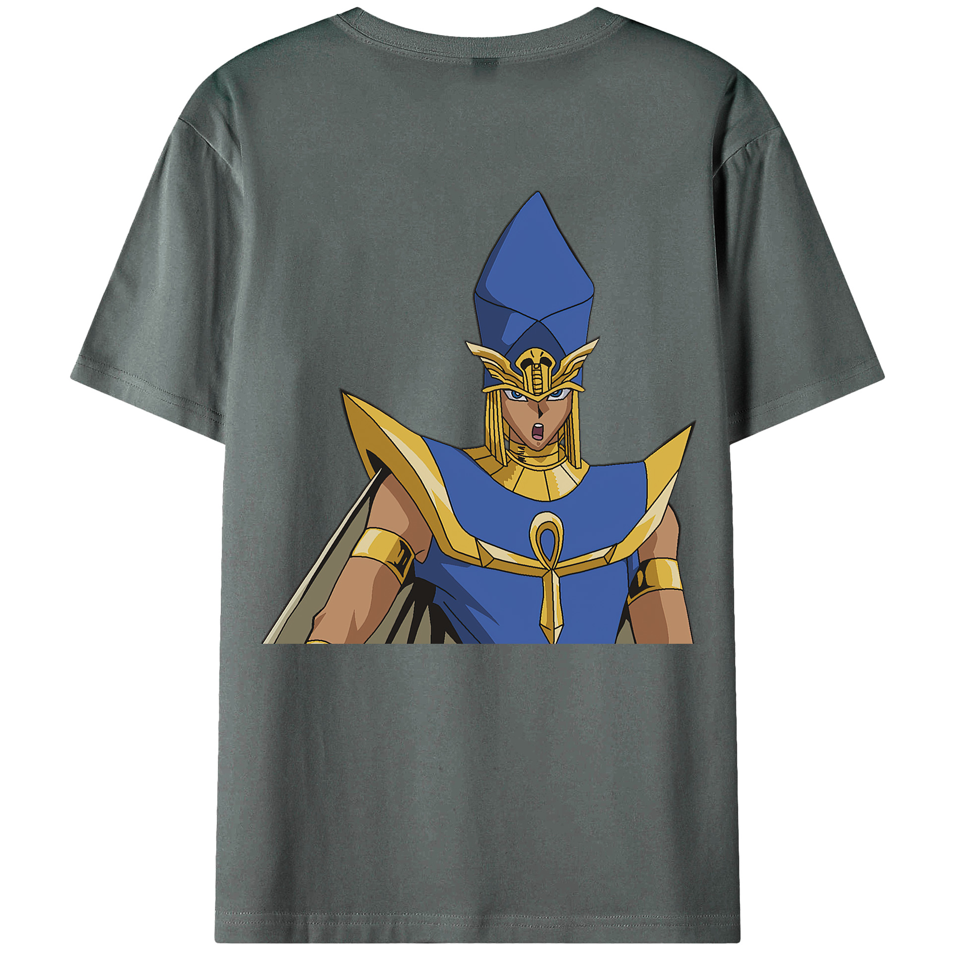 （画像用） 遊☆戯☆王 Yu-Gi-Oh! 綿100％ メンズ半袖Tシャツ（バックプリント） 通気性